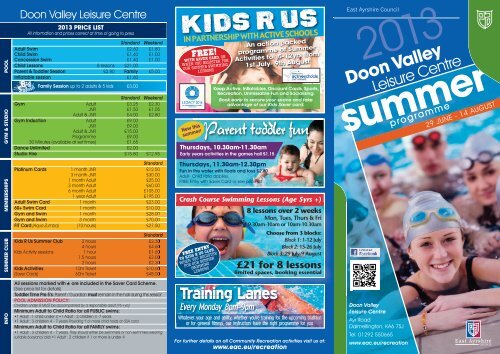 Piscina Doon Valley Leisure Centre - East Ayrshire