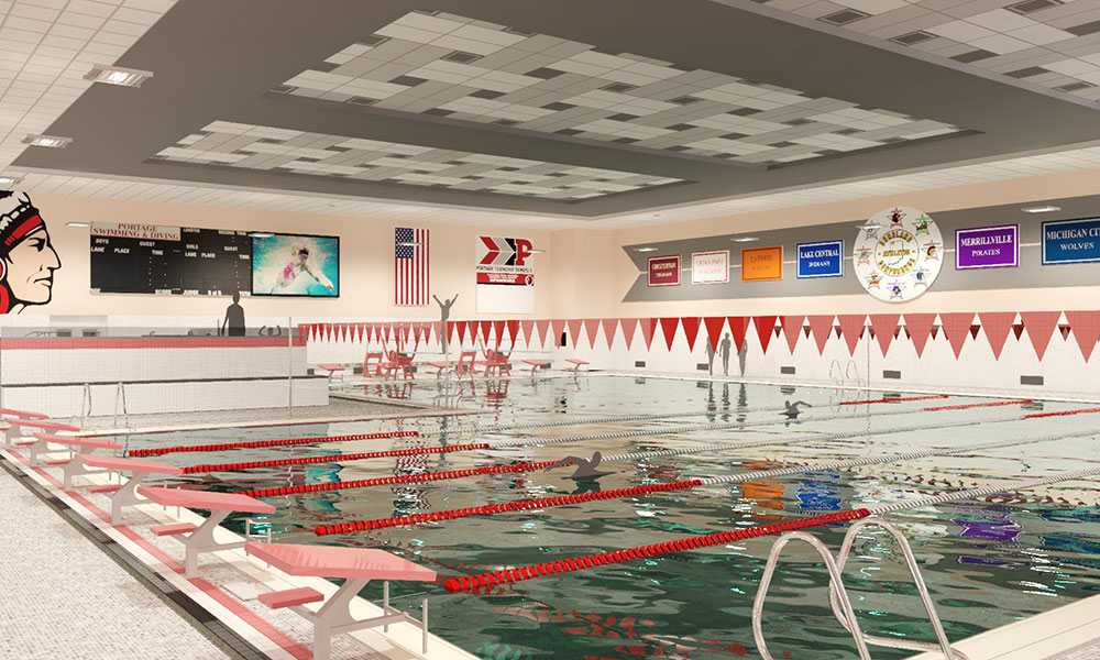 Piscina Portage High School Swimming Pool - Porter County